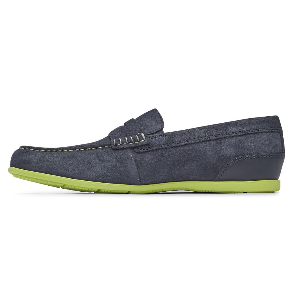 Rockport Singapore Mens Slip-On - Malcom Penny Blue - TY7546138